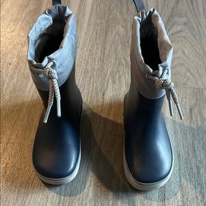 Western Chief Navy and Gray Kids Rain Boots